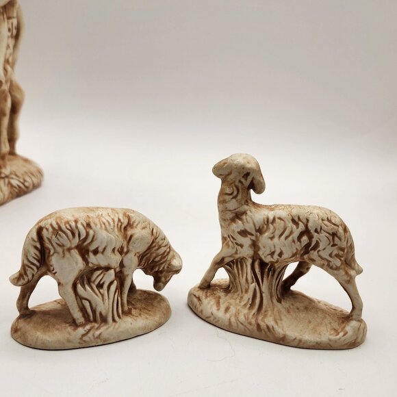 Vtg. Atlantic Mold Co. Hand Painted Set of 6 Animals Replacements Nativity *Pics - Picture 10 of 12